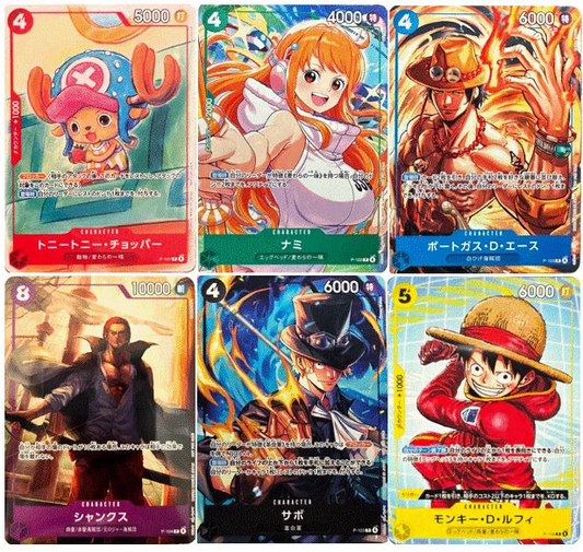McDonald’s One Piece promo 6-card set – Japanese exclusive collaboration collectible.